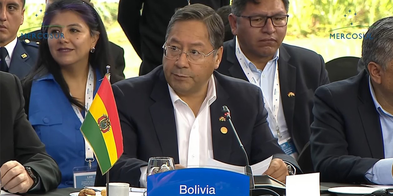 Arce reitera la vocación integracionista de Bolivia para ser miembro pleno del Mercosur