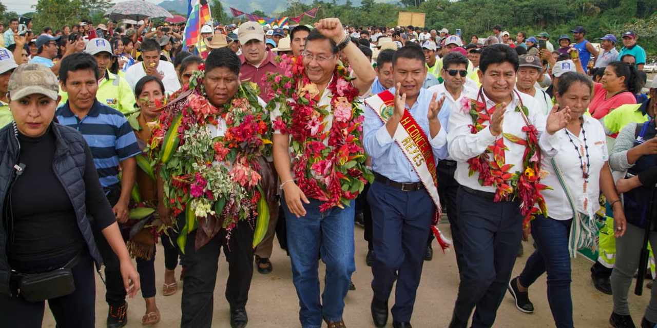 El presidente Luis Arce en el Norte paceño.