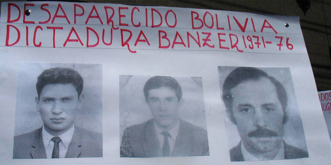 Desaparecidos durante el régimen de Hugo Banzer. (Foto: ABI)