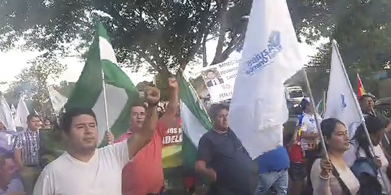 La marcha que recorrió las calles de Santa Cruz de la Sierra. (Foto: Captura)