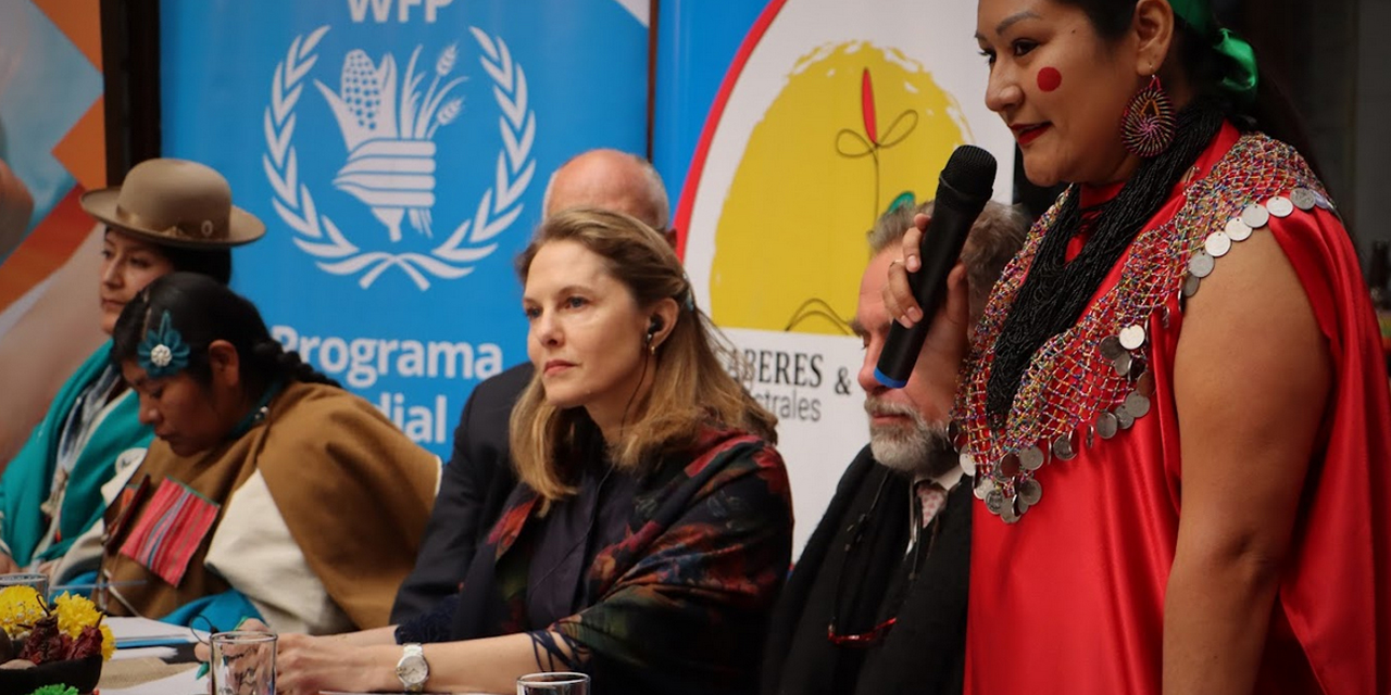 La princesa Sarah Zeid, de Jordania, en el acto de hoy.