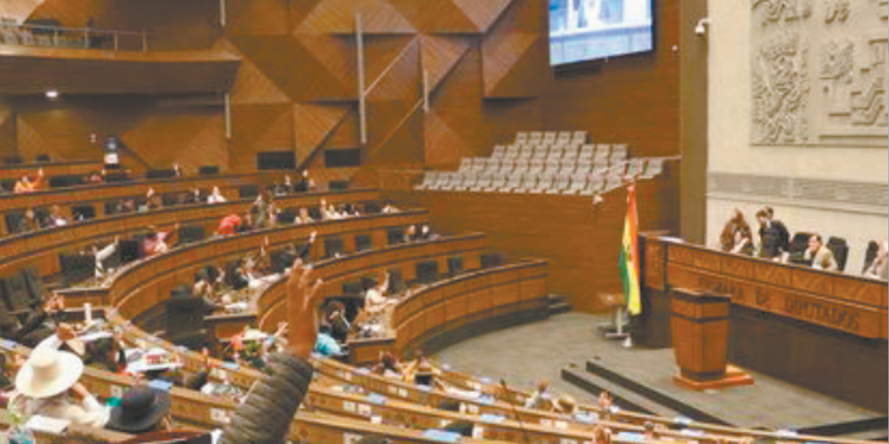 Una votación en la sesión plenaria de la Cámara de Diputados.