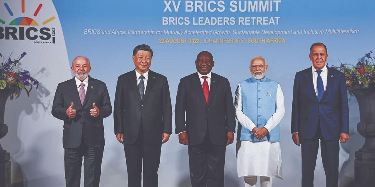 Presidentes del bloque Brics en la XV cumbre en Sudáfrica.