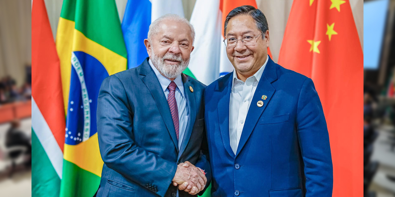 Los presidentes Luis Arce y Luiz Inácio Lula da Silva.