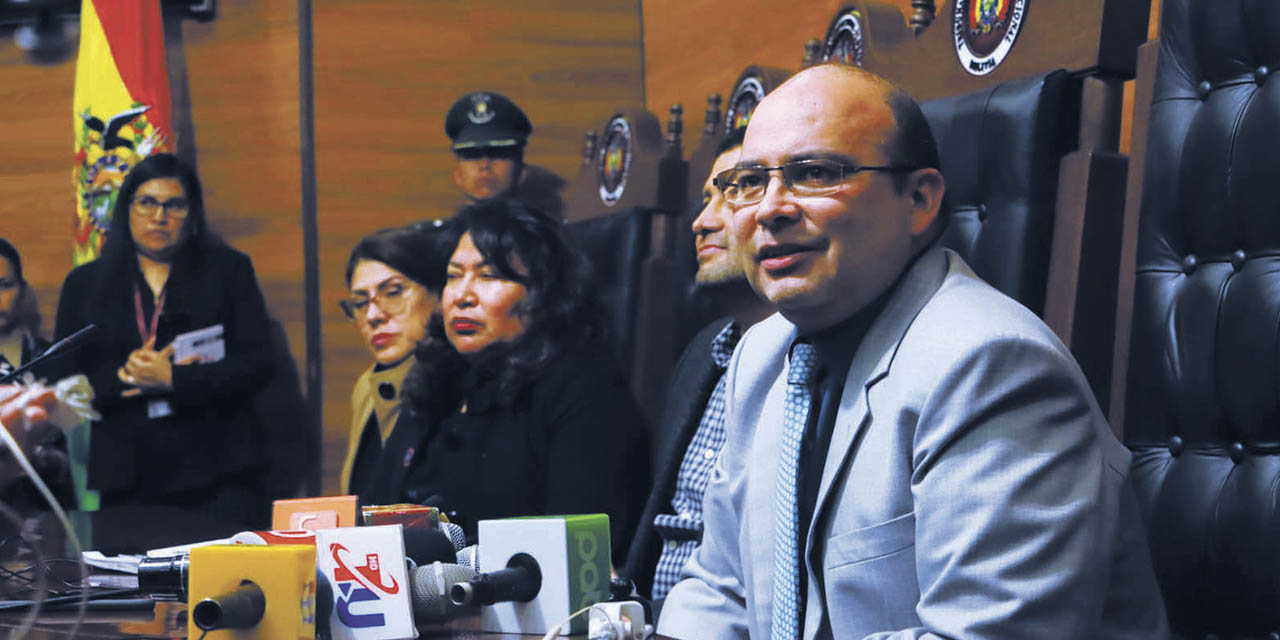 Los magistrados del TCP en una conferencia de prensa. | Foto: Archivo