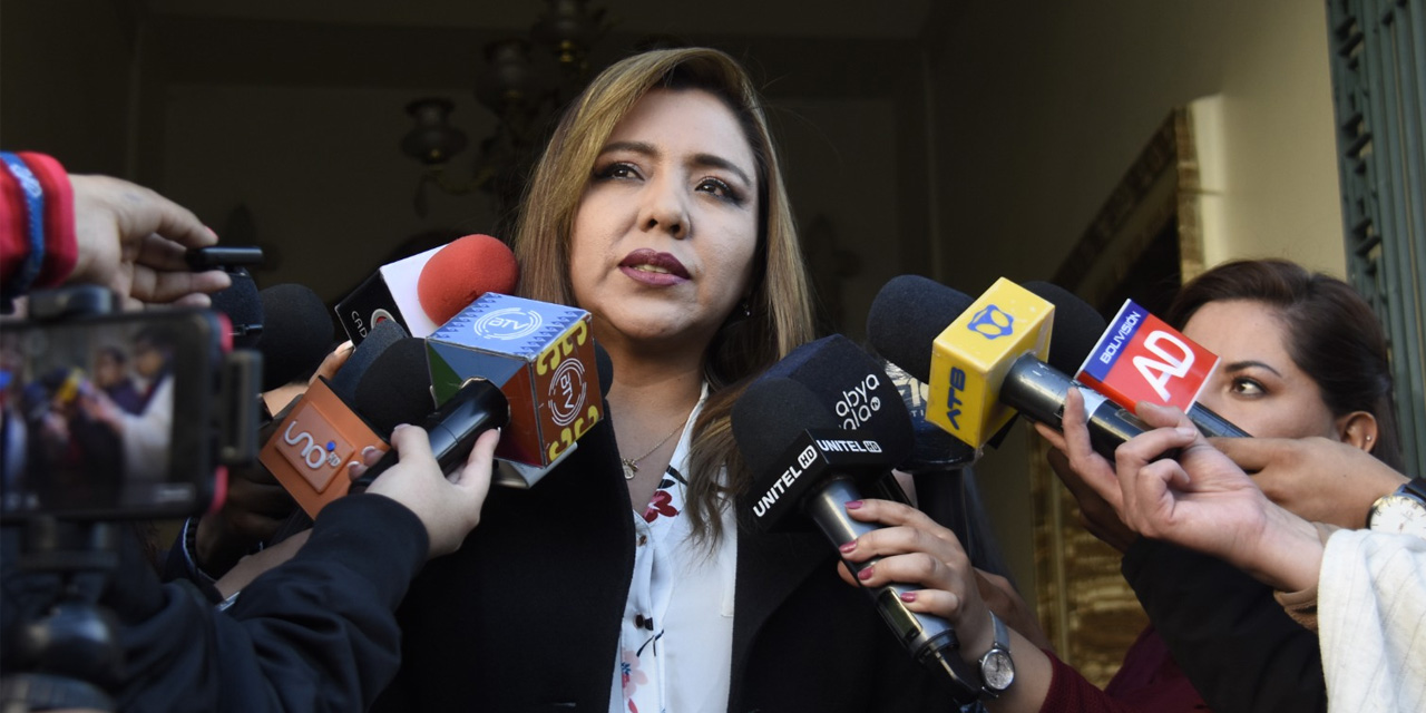 La viceministra de Comunicación, Gabriela Alcón.