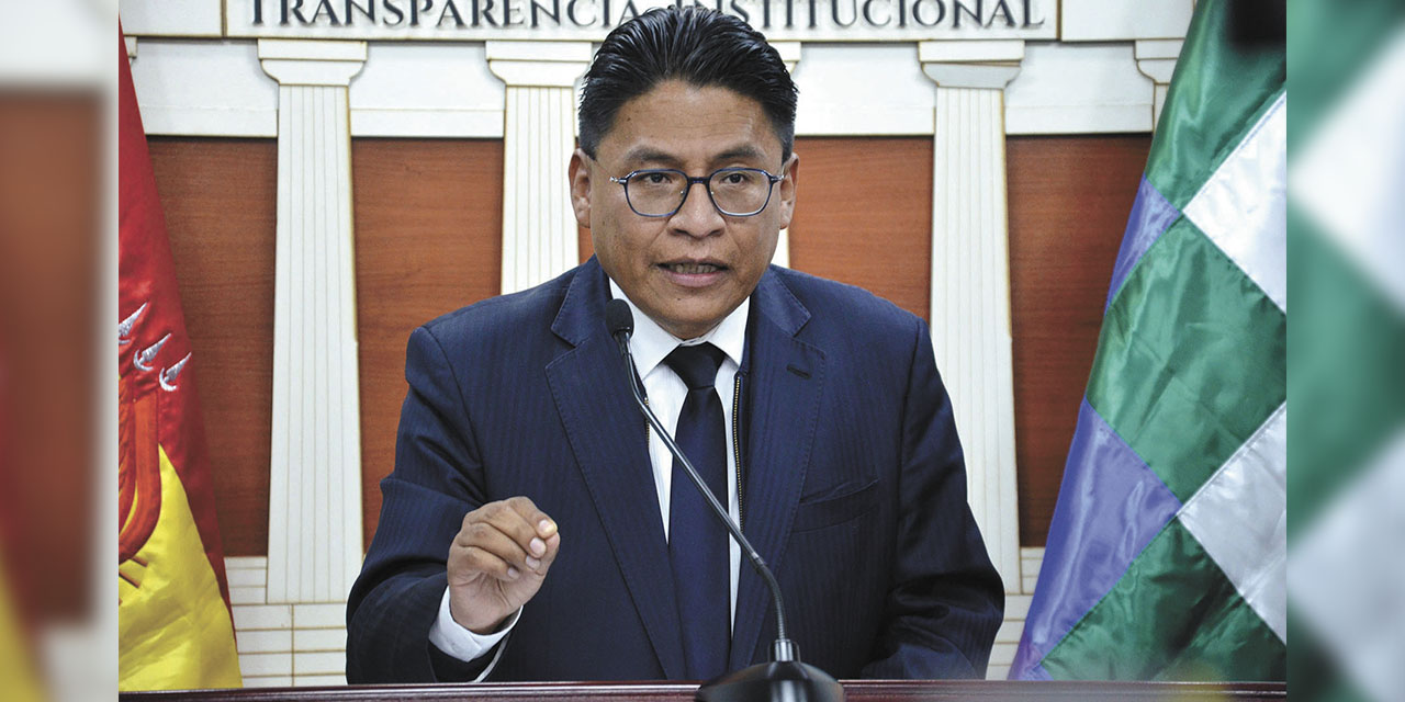  El ministro de Justicia, Iván Lima. | Foto: ABI