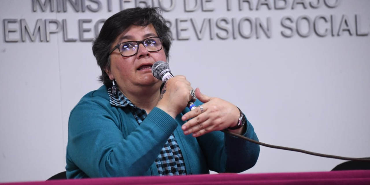 La ministra de Trabajo, Verónica Navia. | Foto: ABI