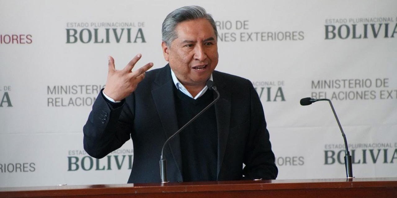 El canciller Rogelio Mayta. Foto: ABI