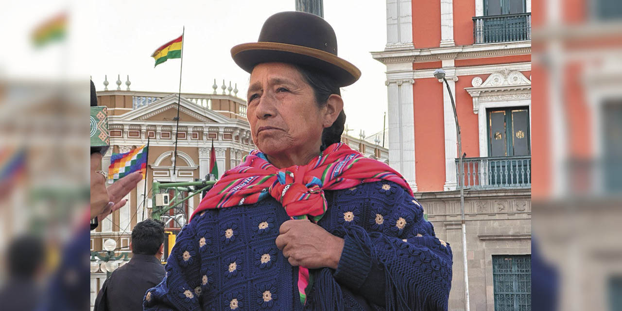 Exejecutiva de las ‘Bartolinas’ de La Paz, Graciela Villca. | Foto: Dorian Beltrán