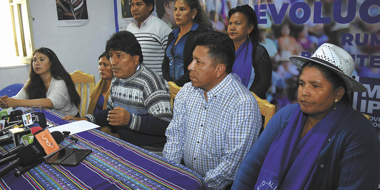 Evo Morales, en conferencia de prensa. | Foto: APG