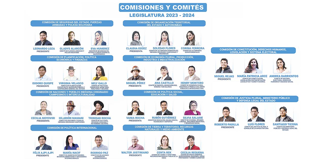 Panel de las comisiones y comités. Legislatura 2023-2024. | Foto: CS