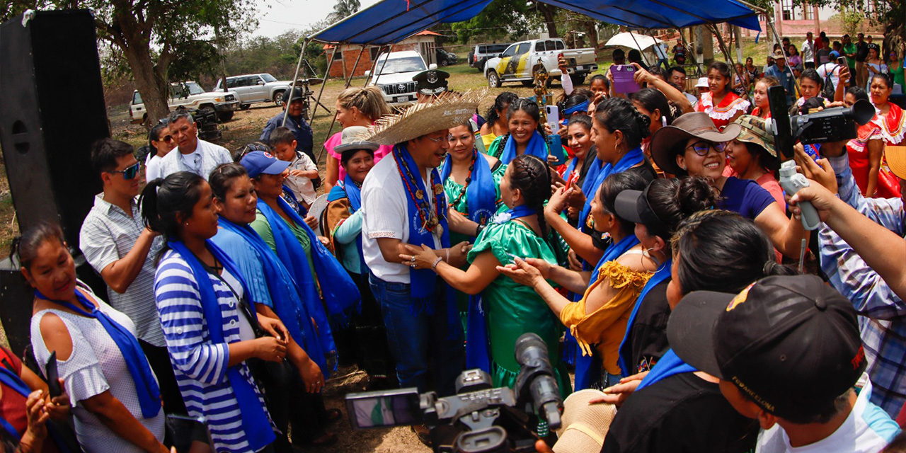 El presidente Luis Arce, en Beni. Foto: Presidencia