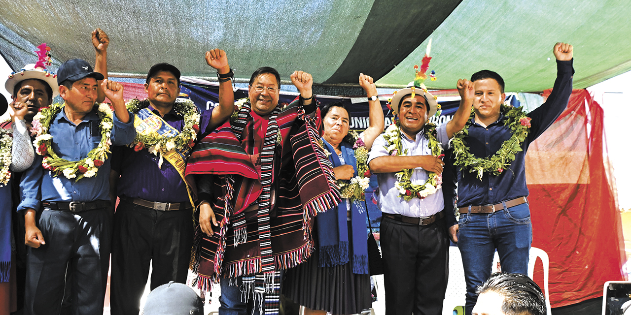 El mandatario boliviano durante el acto de la FUTPOCH. | Foto: Presidencia