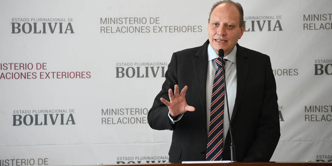 El viceministro de Comercio Exterior e Integración, Benjamín Blanco, en conferencia de prensa. Foto: Archivo.