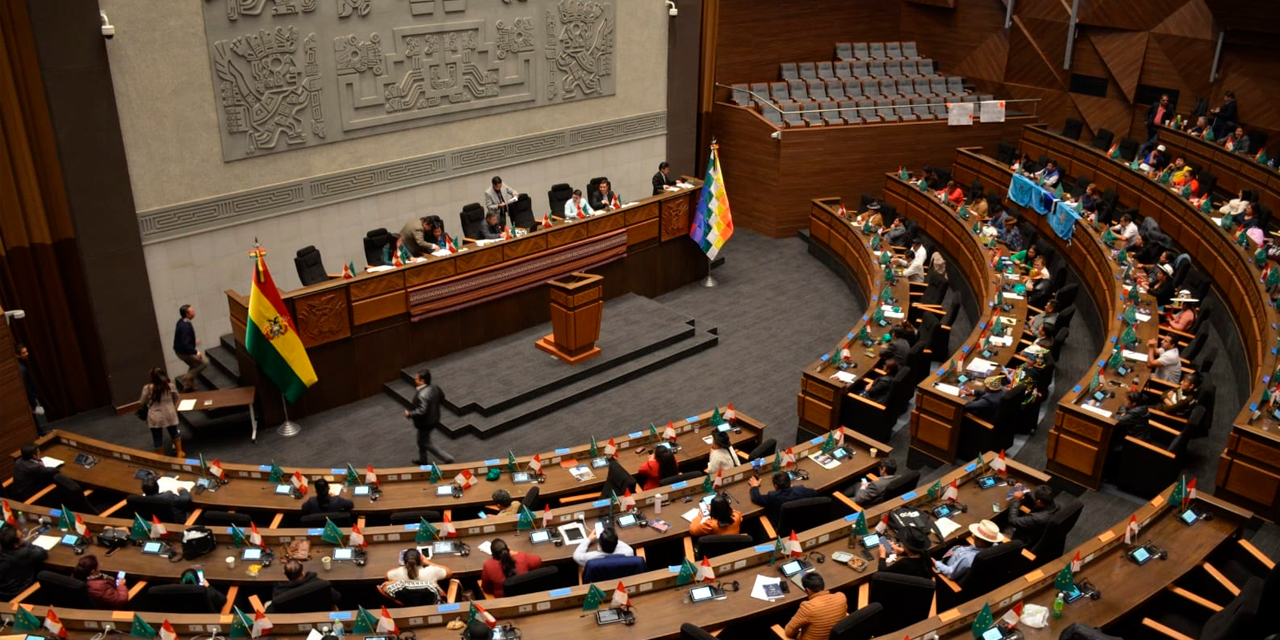 Una de las últimas sesiones de la Asamblea Legislativa Plurinacional (ALP). Foto: Archivo