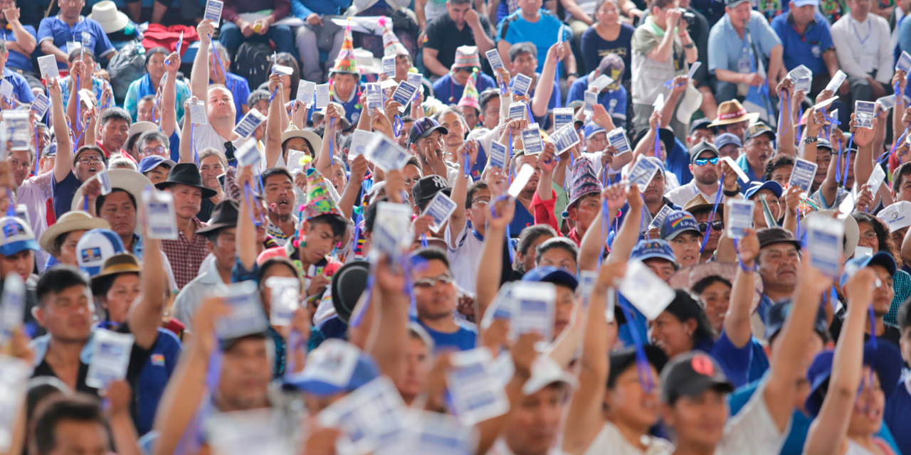 El X Congreso del MAS en Lauca Ñ, Cochabamba, se realizó el 3 y 4 de octubre. Foto: Archivo