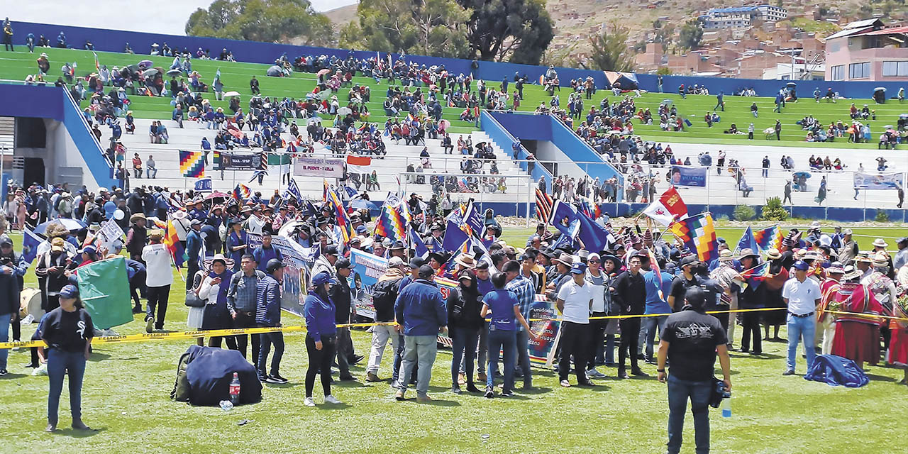 El evento convocado por Evo Morales en Llallagua. | Foto: RKC