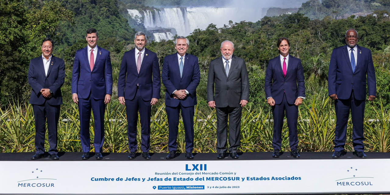 La LXII Cumbre del Mercosur, en Argentina, en julio de 2023. Foto: https://www.lavozdemisiones.com/