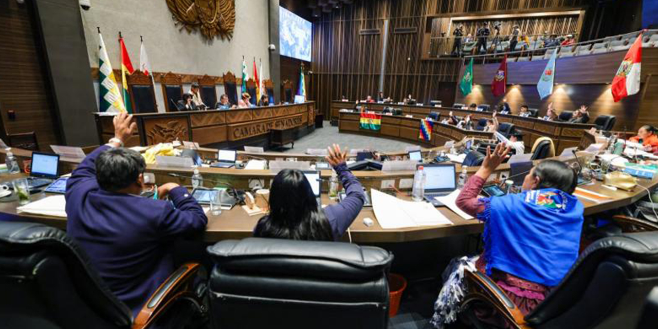 La Cámara de Senadores durante el tratamiento del PGE 2024. 