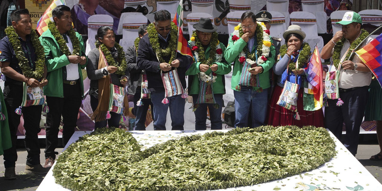 El presidente Luis Arce en el Día del Acullico.