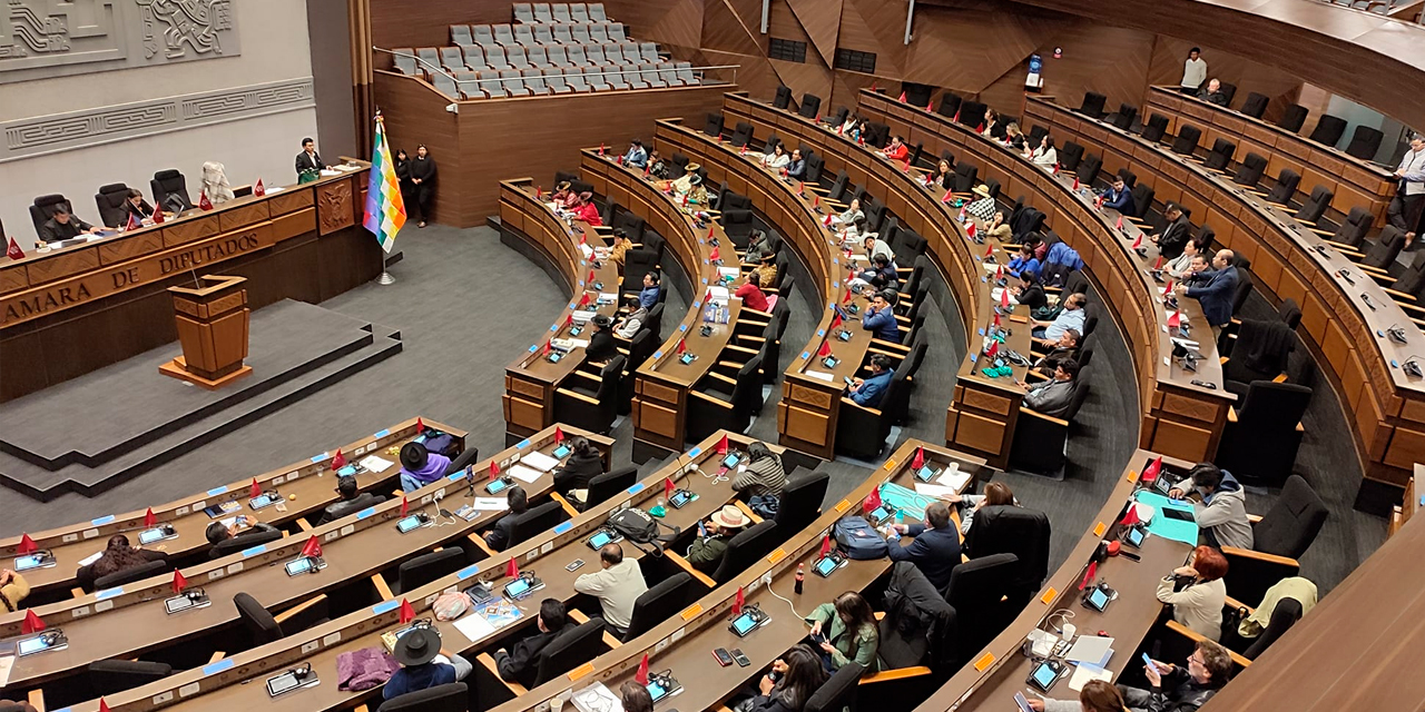 La sesión de la Cámara de Diputados se inició a las 14h51. Foto: CD