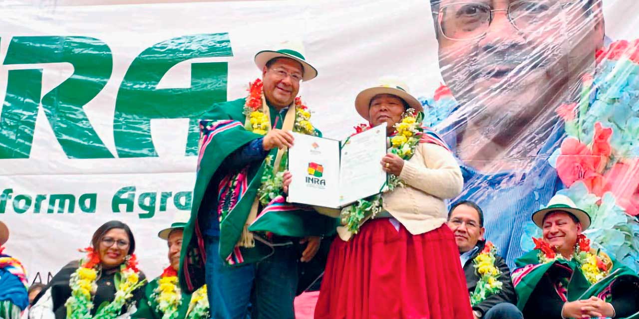 Los productores indígenas, originarios y campesinos son los beneficiarios. FOTO:  Comunicación presidencial