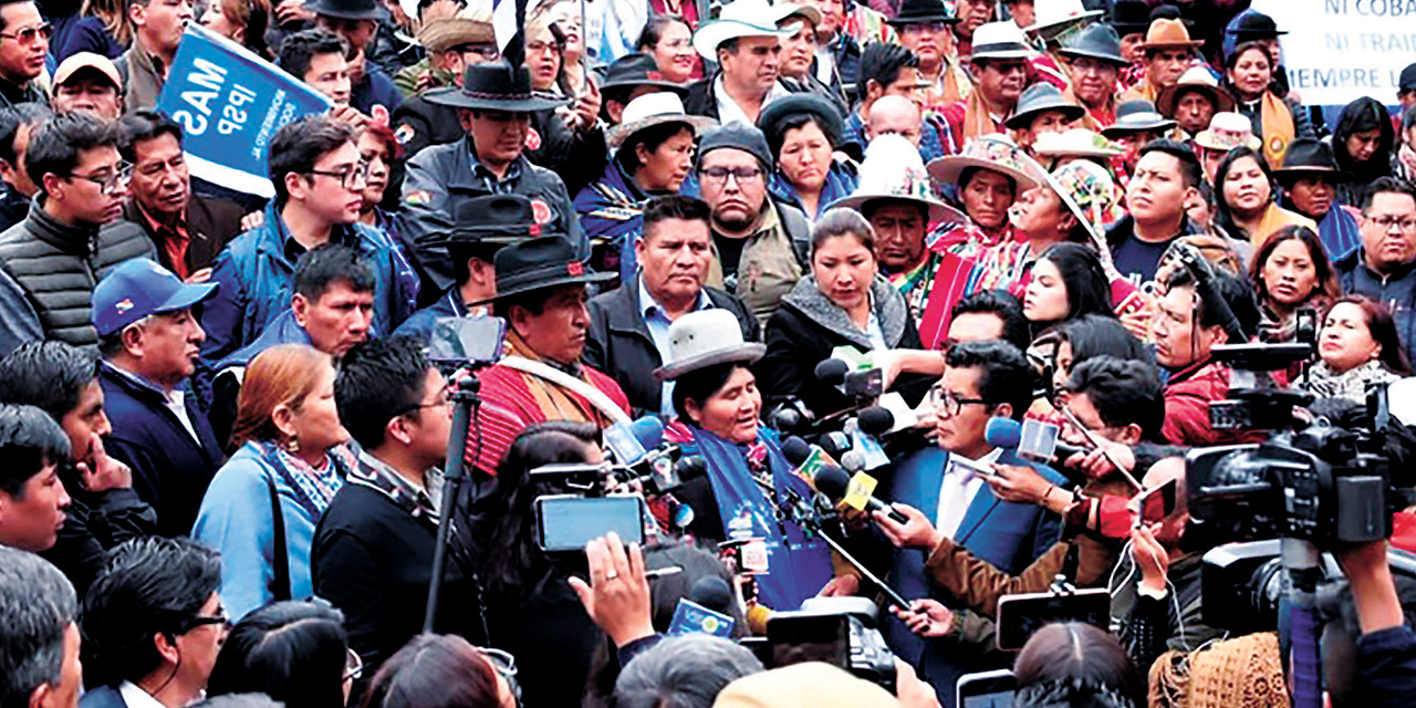 La dirigencia del Pacto de Unidad. Foto: Gustavo Ticona