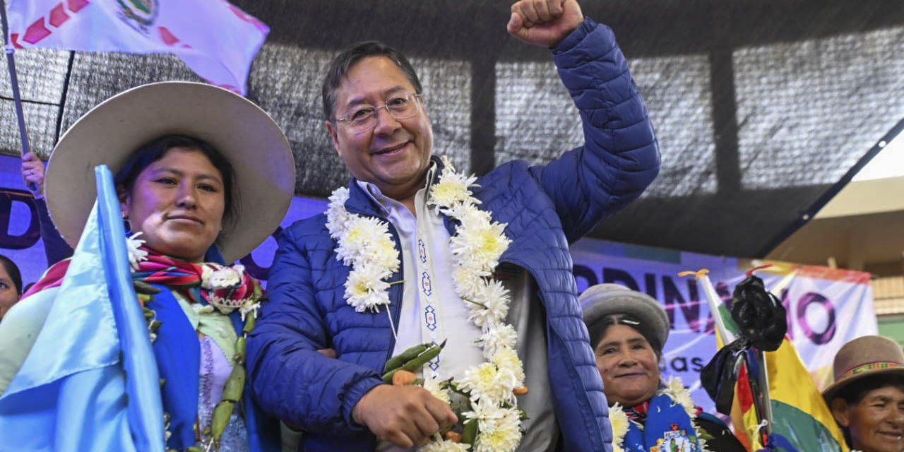 El presidente Luis Arce en el ampliado de las ‘Bartolinas’.