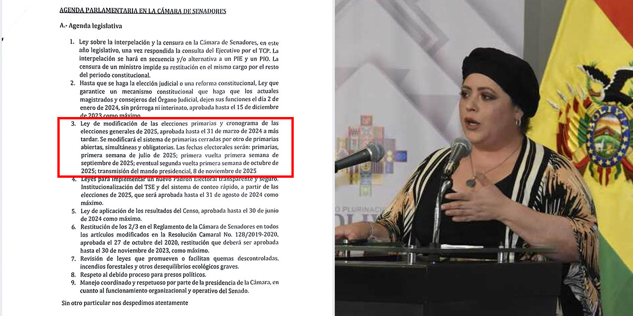 El acuerdo de nueve puntos que firmaron senadores  de Evo Morales, Comunidad Ciudadana y Creemos en 2023. 