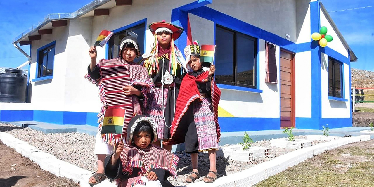 El Gobierno construyó viviendas en el área rural para beneficiar a familias vulnerables. Foto: Archivo