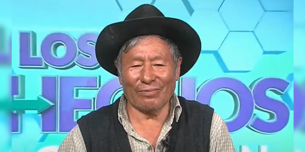 Fundador del MAS, Román Loayza. Imagen: Captura Bolivia Tv.