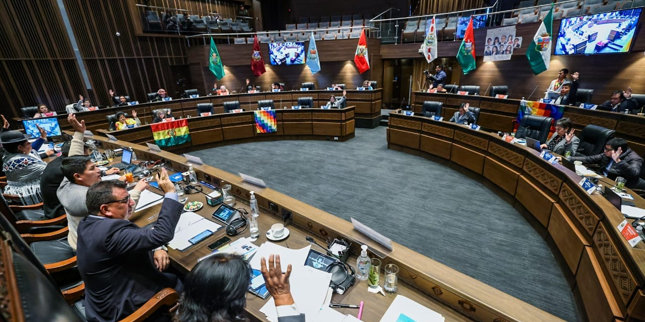 La sesión de la Cámara de Senadores. Foto: Facebook Senado