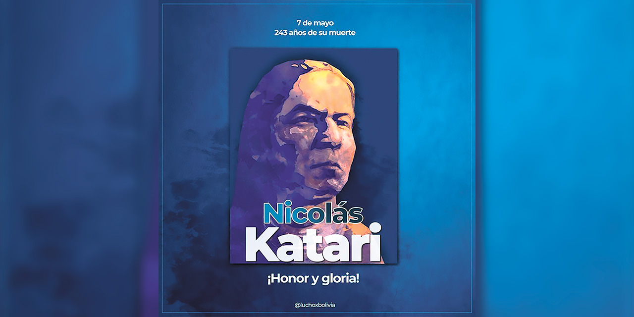 Imagen del líder indígena Nicolás Katari. Foto: LUCHOXBOLIVIA