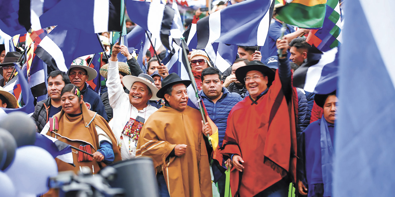 El presidente Luis Arce durante su participación en el X Congreso del MAS-IPSP en El Alto. | Foto: Archivo