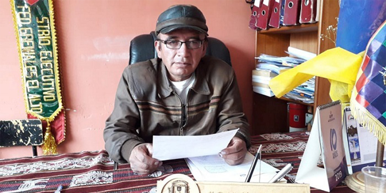 El secretario ejecutivo de la Confederación de Gremiales de Bolivia, Rodolfo Mancilla.