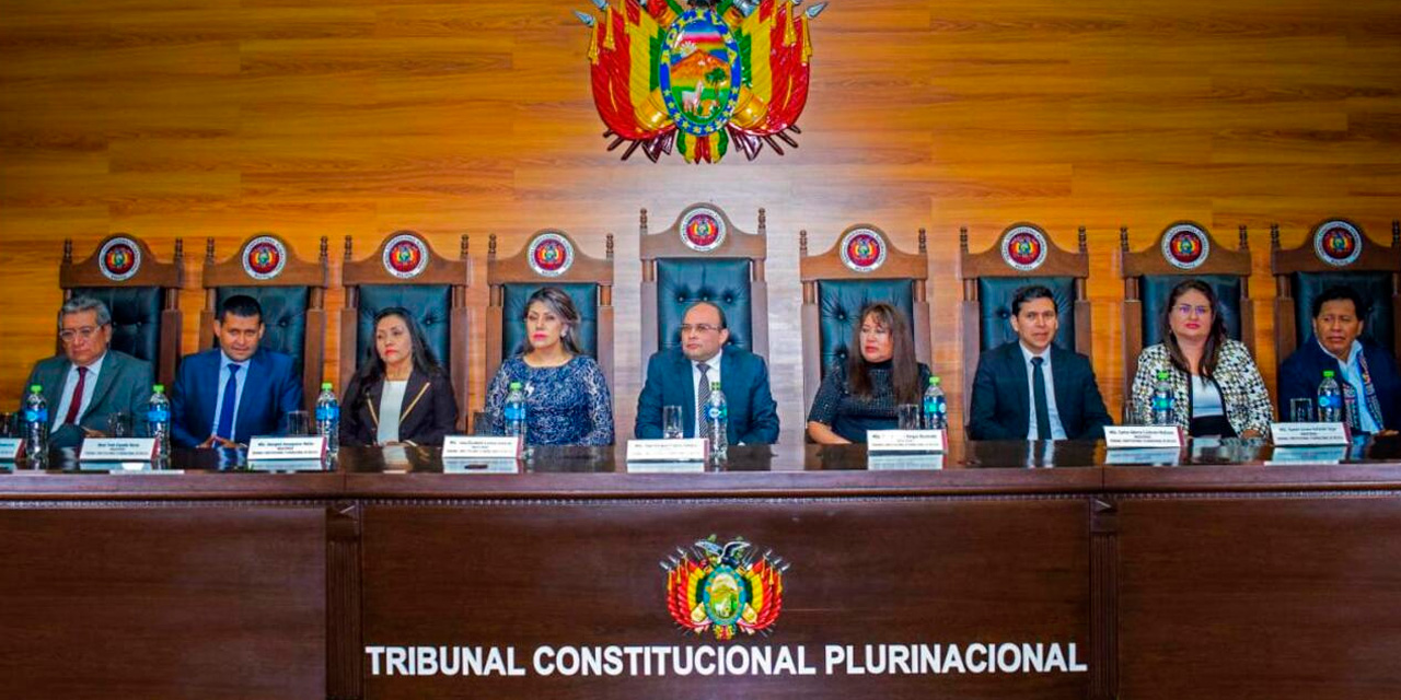 Los magistrados del Tribunal Constitucional Plurinacional (TCP). Foto: Facebook TCP