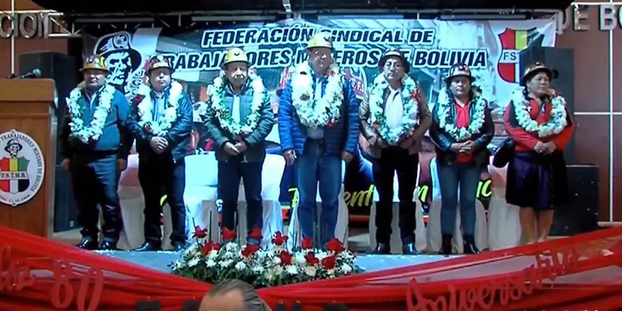 Arce y Choquehuanca rinden homenaje a la Federación Sindical de Trabajadores Mineros de Bolivia