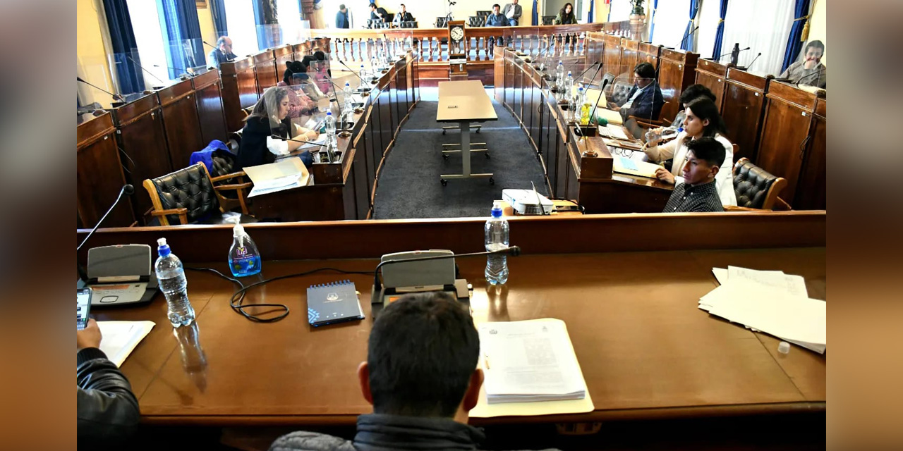 La sesión de la Comisión Mixta de Constitución. Foto: Senado