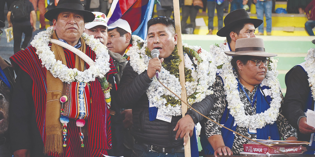 El nuevo presidente del MAS-IPSP, Grover García.