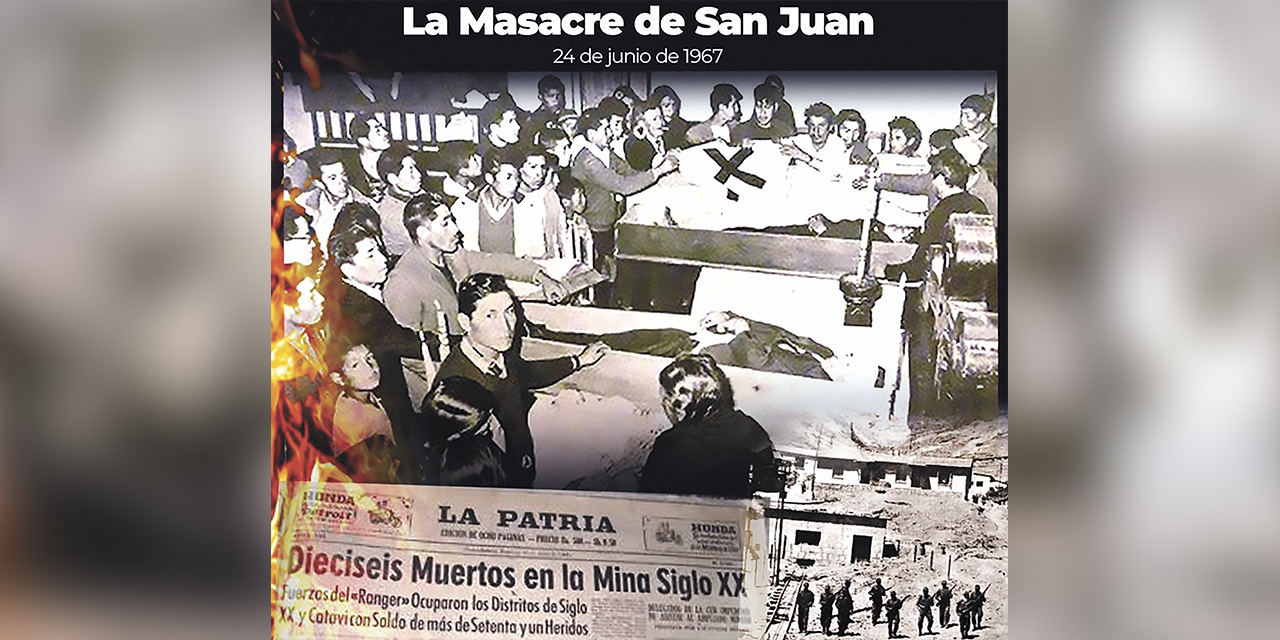 Los fallecidos en la masacre de 1967. | Foto: Facebook Lucho Arce