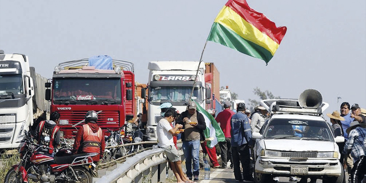 El bloqueo de caminos de enero de este año en el oriente del país. | Foto: Captura