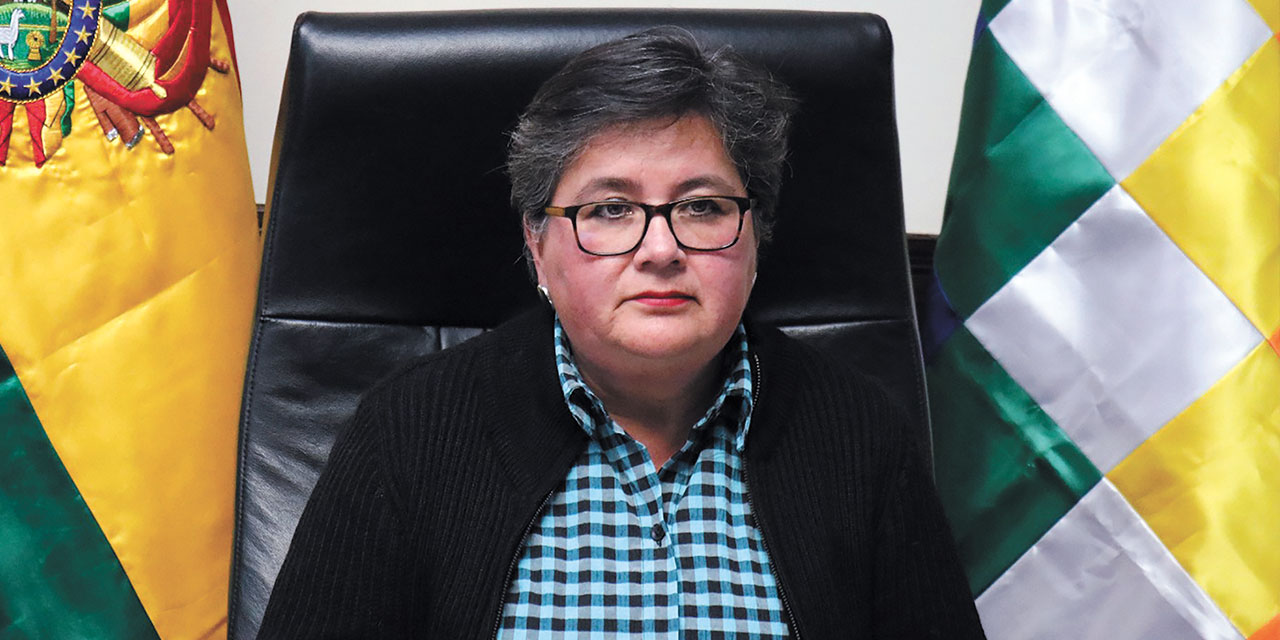 La ministra de Trabajo, Verónica Navia, durante su intervención. Foto: Ministerio de Trabajo