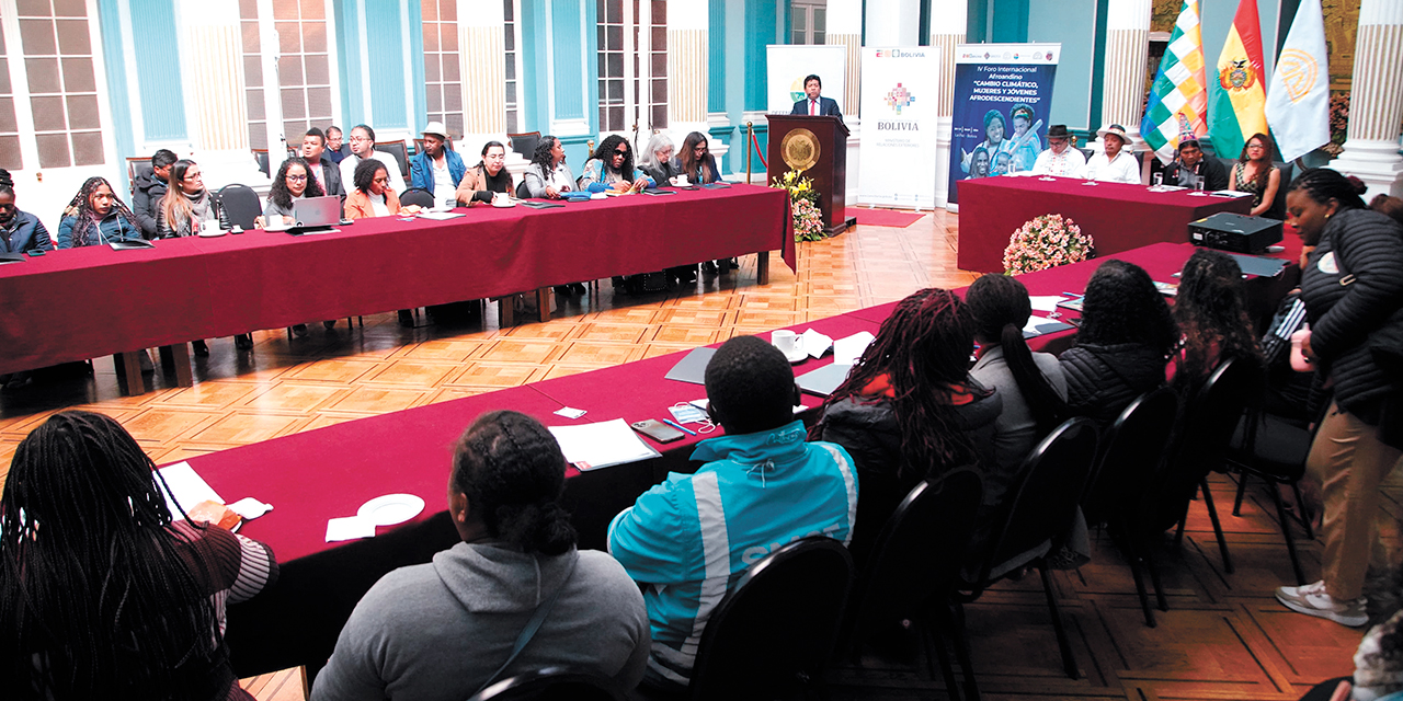 La inauguración del IV Foro Internacional Afroandino en la Cancillería. Foto: Jorge Mamani