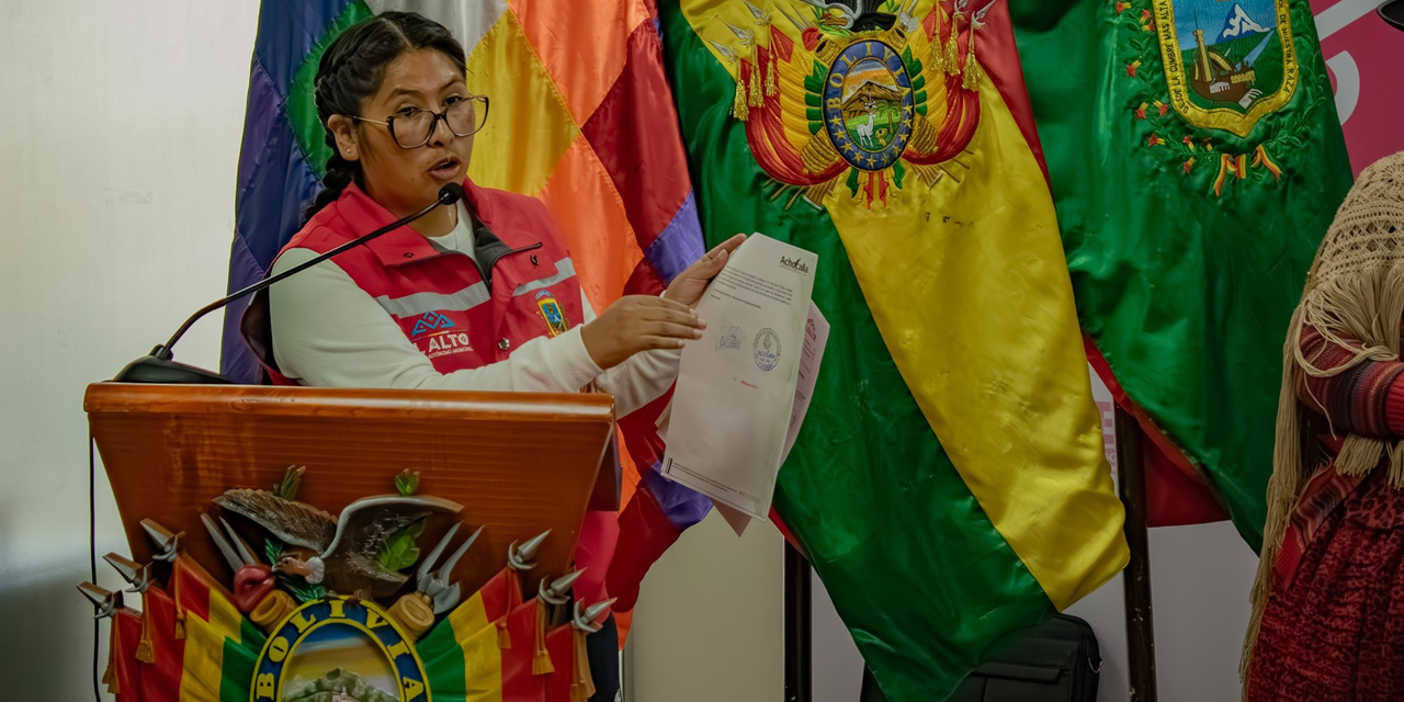 La alcaldesa de El Alto, Eva Copa. Foto: Facebook Eva Copa