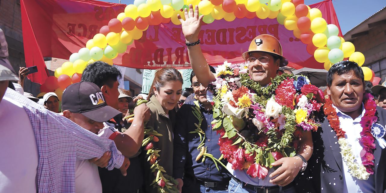 El presidente Luis Arce en Irupana.  | Foto: Presidencia