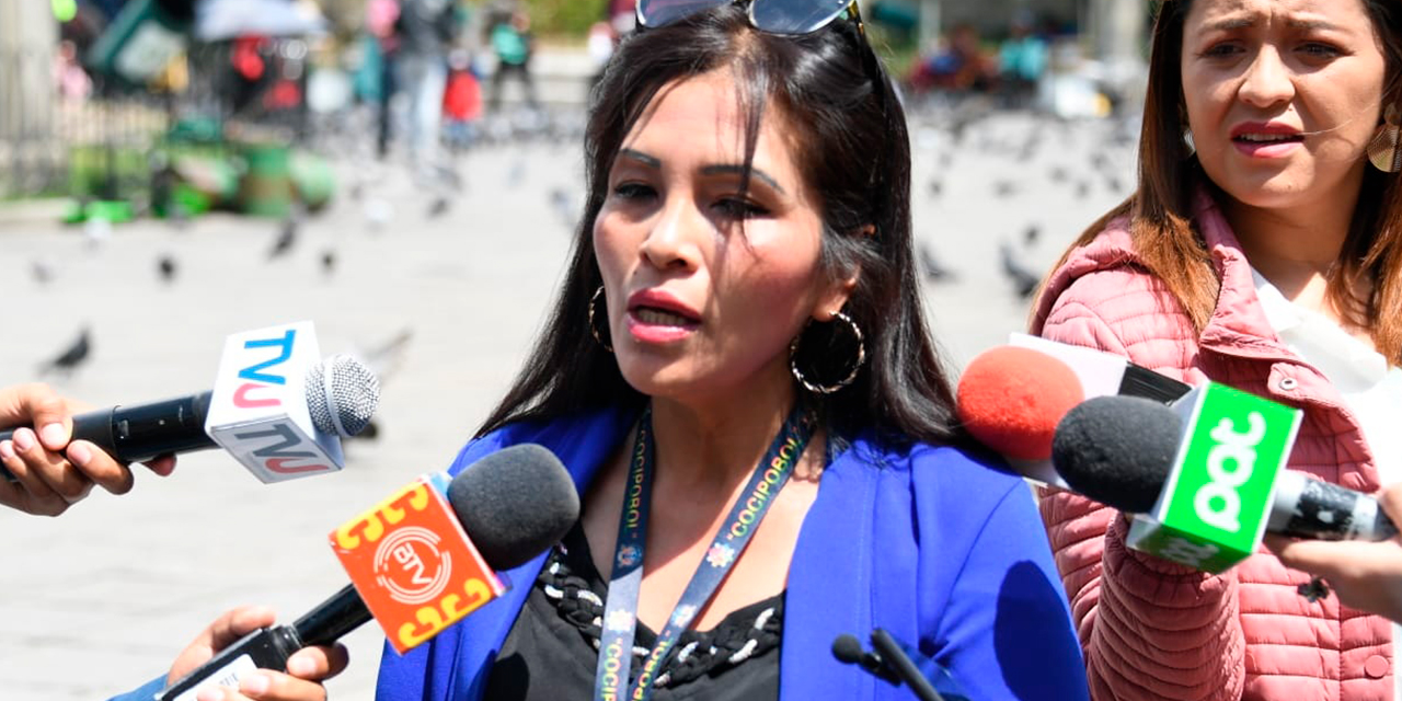 Roxana Molina, presidenta del Comité Cívico Popular de Bolivia.