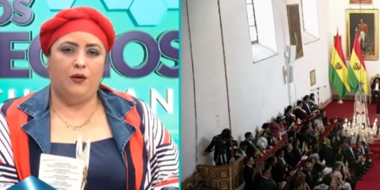 La ministra de la Presidencia, María Nela Prada, habla del referéndum propuesto por el presidente Luis Arce. Foto: Captura de imagen de Bolivia Tv