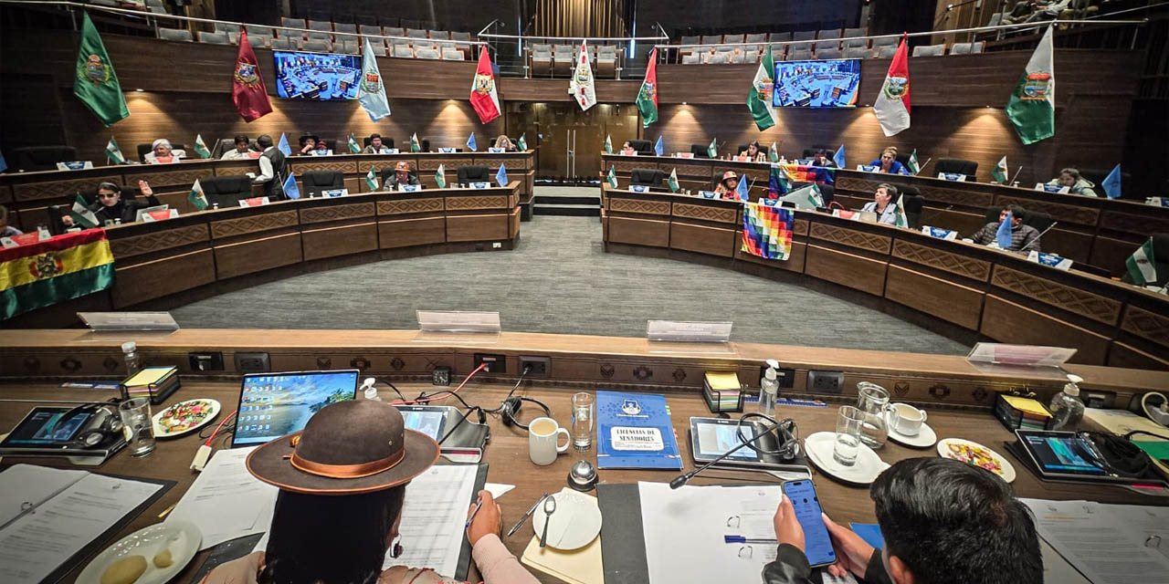 La sesión de la Cámara de Senadores. Foto: Facebook Senado