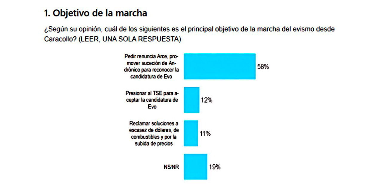 La encuesta de Diagnosis sobre los motivos de la marcha evista. Info: Diagnosis